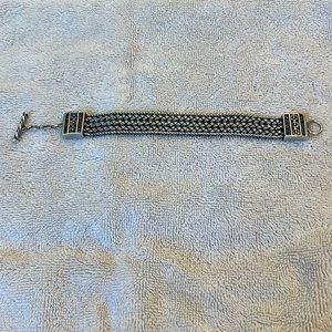 Beautiful antique silver Lois Hill bracelet with pretty detail.